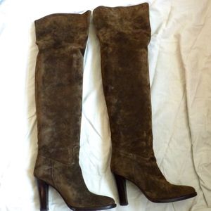 RALPH LAUREN ABOVE KNEE HIGH HEEL BOOTS, 4', SIZE7